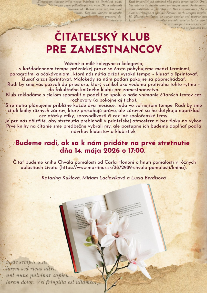 Čitateľský klub pre zamestnancov