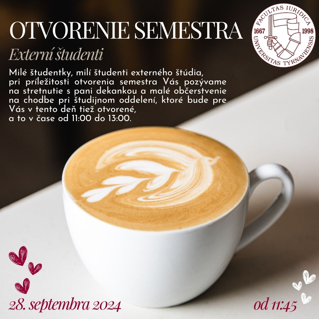 Otvorenie semestra - externí študenti