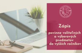 Zápis povinne voliteľných a výberových predmetov do vyšších ročníkov