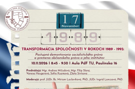 17. november: Transformácia spoločnosti v rokoch 1989 - 1993