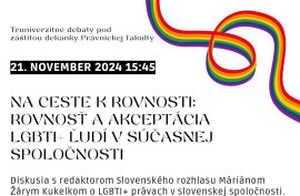 Na ceste k rovnosti: Rovnosť a akceptácia LGBTI+ ľudí v súčasnej spoločnosti